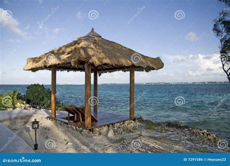 Beach Hut On Tropical Island Stock Photo Image Of Beautiful