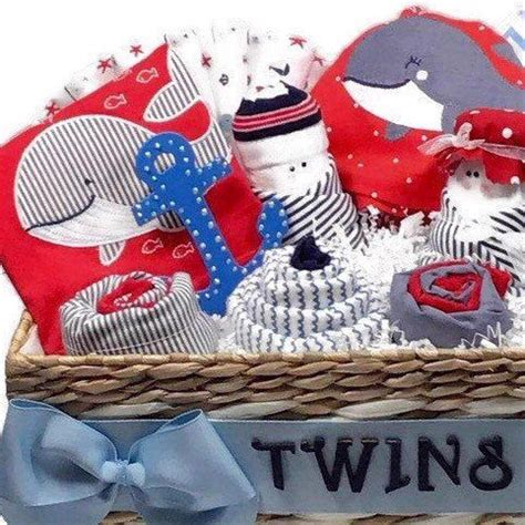 Read through the following 7 best baby shower gifts for twins and reassure her that it's okay to add all seven to her list. Baby gift basket for twins, New twins shower gift, Baby ...