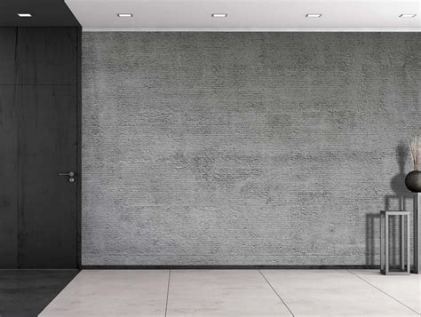 Wall26 Gray Striped Textured Cement Wall Mural