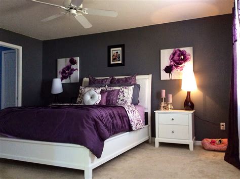 Gray Walls White Furniture Purple Bedroom White And Purple Bedroom Purple Master Bedroom