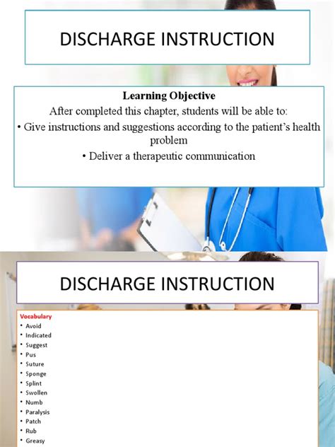 Discharge Instruction Patient Wound