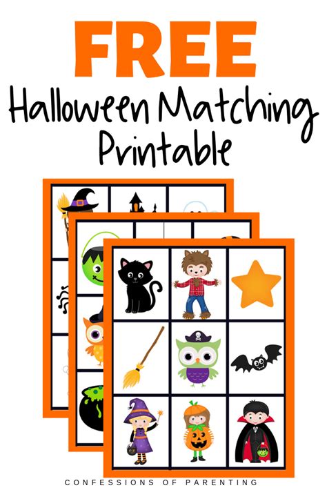 Halloween Matching Game Printable