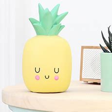 Potato the cactus lamp is a great addition to any room, and thanks to the reusable stickers included, you can create whatever face you wish! Hi-Kawaii pineapple night light | Veilleuse ananas, Lampe ...