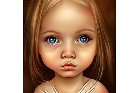 Big Blue Eyes Illustration Par L M Dunn · Creative Fabrica