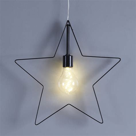 Industrial Led Hanging Star Light By Primrose And Plum