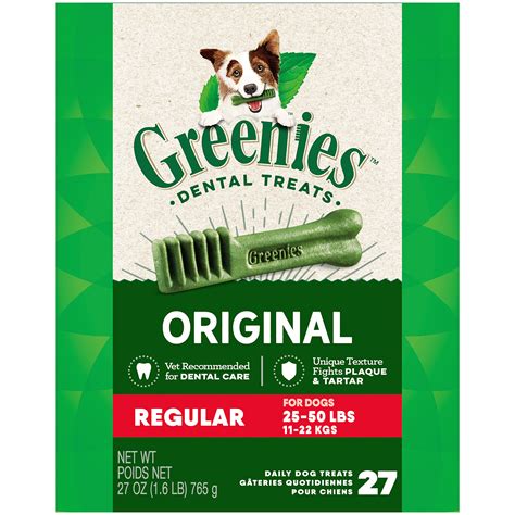 Greenies Original Regular Natural Dog Dental Care Chews Oral Health Dog