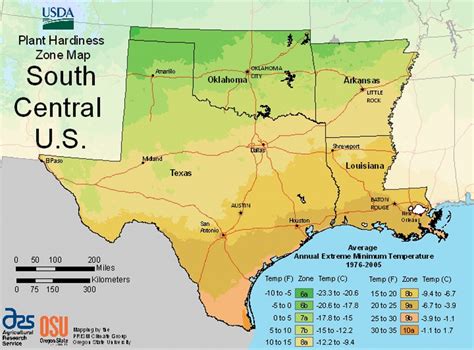 Texas Growing Zone Map Printable Maps