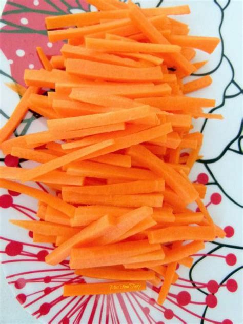 Be the first to rate & review! How to julienne carrots - with photo tutorial @MissFoodFairy | How to julienne carrots, Julienne ...