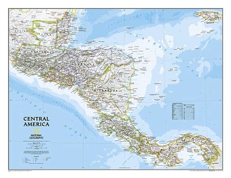 Central America Classic Wall Map (28.75 x 22.25 inches) (Tubed) by ...