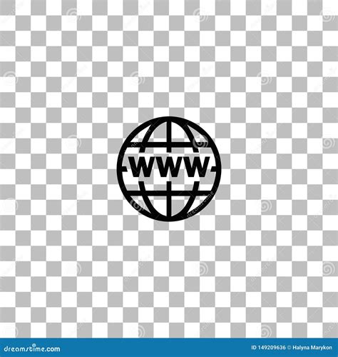 World Wide Web Icon Flat Stock Vector Illustration Of Isolated 149209636