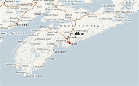 Halifax Nova Scotia Canada Map Map