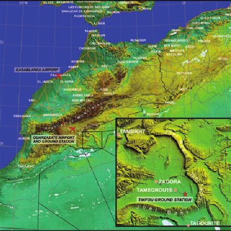 Northwestern Africa And The Atlas Mountain Range In Morocco The Detail