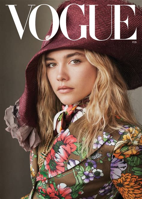 Us Vogue February Florence Pugh By Daniel Jackson The Fashion Spot