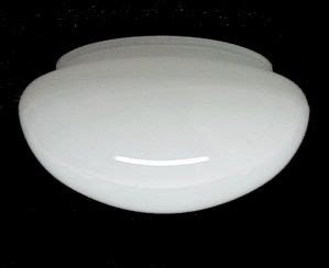 This hand blown shade features a classic silhouette that will enhance. White Glass Flush Mount Ceiling Pan Light Shade. Lighting ...