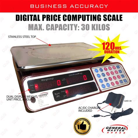 Digital Weighing Scale With Price Computing 30kg Brand General Master