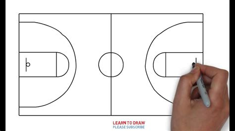 Basketball Court Drawing And Label At Getdrawings Free Download