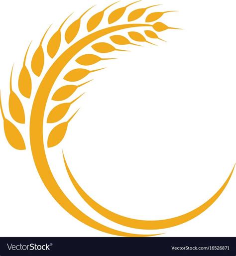 Agriculture Wheat Logo Template Icon Design Vector Image On Vectorstock