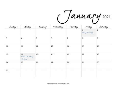 Please contact us if you want to publish a january 2021. 65+ Printable Calendar January 2021 Holidays, Portrait ...