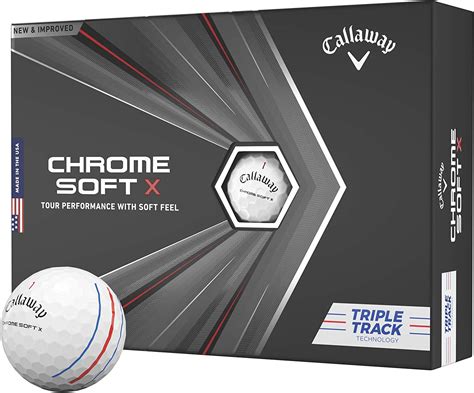2020 Callaway Chrome Soft X Golf Balls Triple Track White Standard