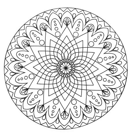 Mandala Abstract Simple Mandalas Adult Coloring Pages