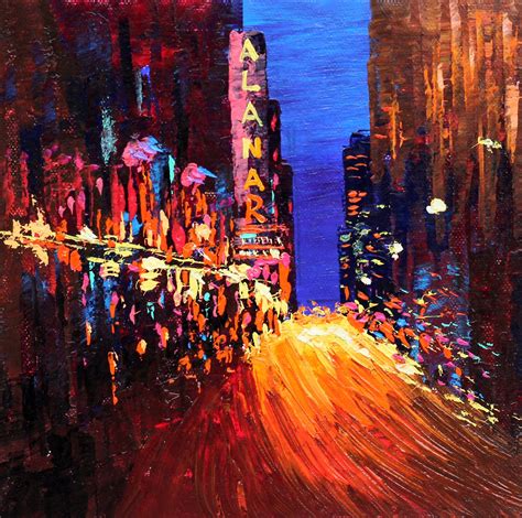 Abstract Cityscape Painting Demo Acrylic Painting On Canvas Step By