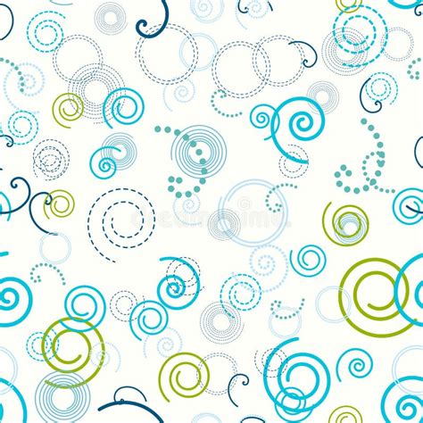 Abstract Swirls Circle Decor Pattern Background Stock Vector