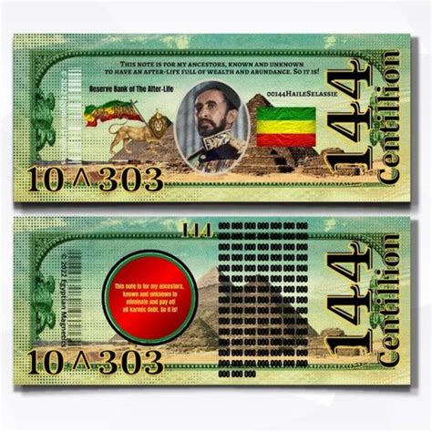 Ancestor Money To Burn Aka Joss Paper Rastafari Haile Selassie
