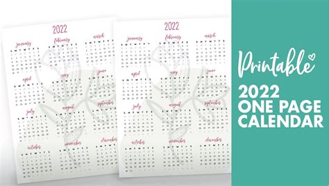 2022 Calendar Printable One Page World Of Printables Bubble Imagesee