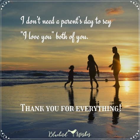 Thank You Quotes For Parents Bluebird Wishes
