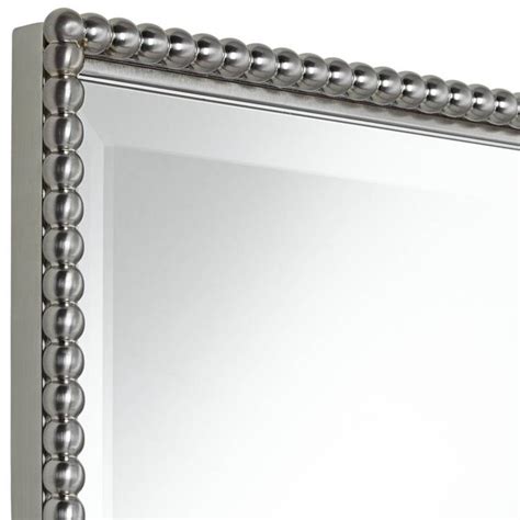 Brushed nickel mirror for bathroom a pair of vanity lighting fixtures a toilet a free standing. 15 Photo of Brushed Nickel Wall Mirror for Bathroom