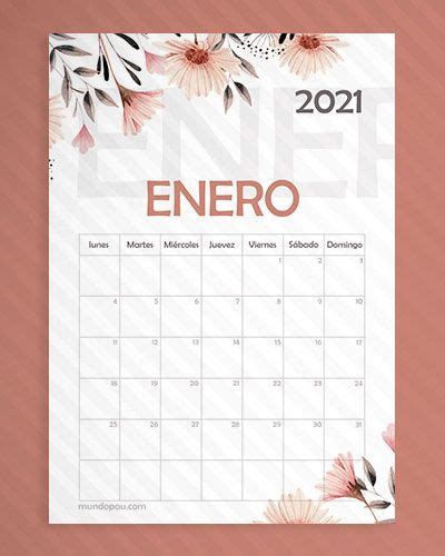 Calendario De Enero 2021 Plantilla De Calendario Para Imprimir