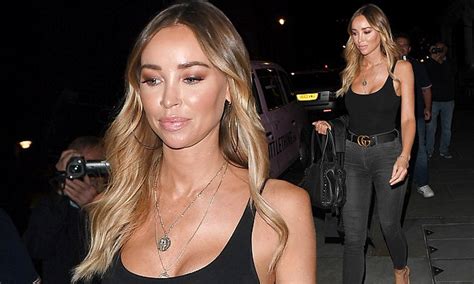 Towie S Lauren Pope Showcases Her Toned Figure In Plunging Bodysuit Daily Mail Online