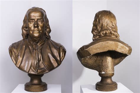 A Look Into Gws Art Collection Benjamin Franklin Bust Gw Today