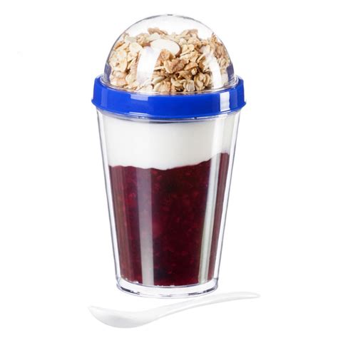 Müslibecher Müsli- to-Go Becher mit Löffel