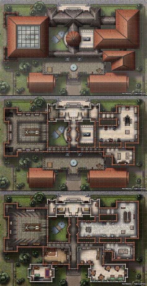 The Mansion Library Cyberpunk Rpg Map Rbattlemaps