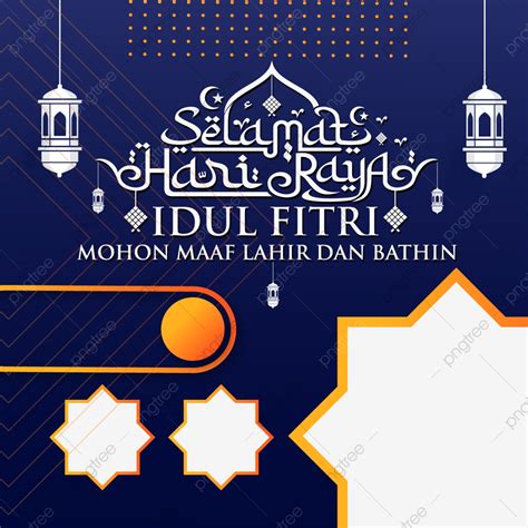 Blue Flyer Selamat Hari Raya Idul Fitri Templat Untuk Unduh Gratis Di