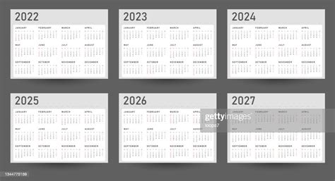 Kalendervorlagen Für Die Jahre 2022 2023 2024 2025 2026 Und 2027 Woche