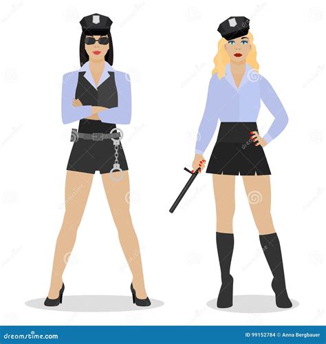 police girl image stock vector illustration of manacles 99152784