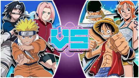 Naruto Vs One Piece 3 On 3 Sakura Sasuke Naruto Vs Luffy Zoro