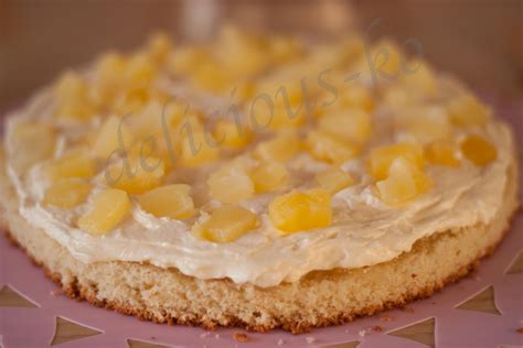 Delicious Cakes and more Weißeschokolade- Ananas - Torte