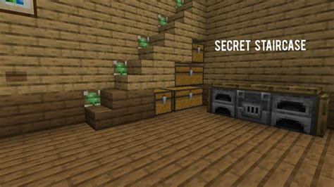 How To Build Minecraft Secret Stairs ~ Compact/Easy To Build - YouTube