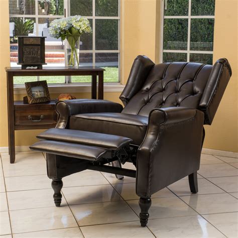 Recliner chairs lane offers a swivel recliner chair heated pu leather chairs and recliners specialist contract recliners or loveseat recliner. Temzyl Contemporary Brown Leather Recliner Chair | Brown ...