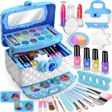 Mozok Kids Makeup Kit For Girl Frozen Theme Real Play Make Up Toys For