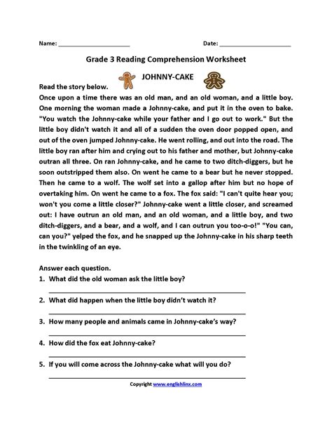 3rd Grade Ela Practice Worksheet