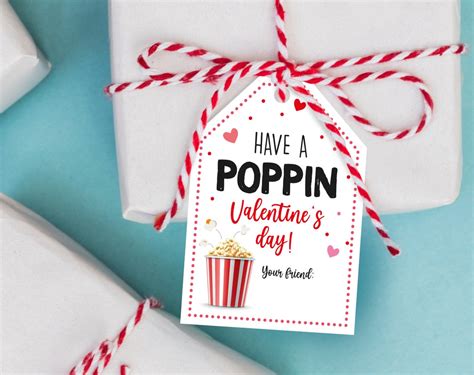 Printable Have A Popping Valentines Day Card Popcorn Etsy