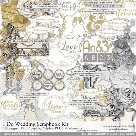 I Do Wedding Scrapbooking Kit Wedding Scrapbook Scrapbook Kits