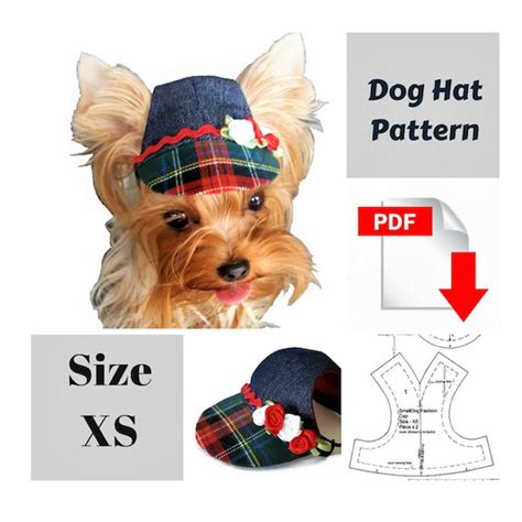 Small Dog Hat Pattern For Dog Pet Hat Pdf Dog Hat Sewing Pdf