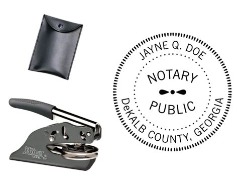 Georgia Notary Embossing Seal Rubber Stamp Warehouse