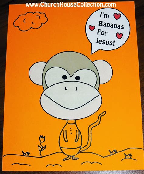 Church House Collection Blog Monkey Im Bananas For Jesus Cutout Craft