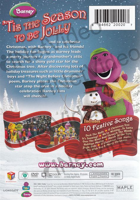 Barney Christmas Star Maple Includes 10 Festive Songs On Dvd Movie
